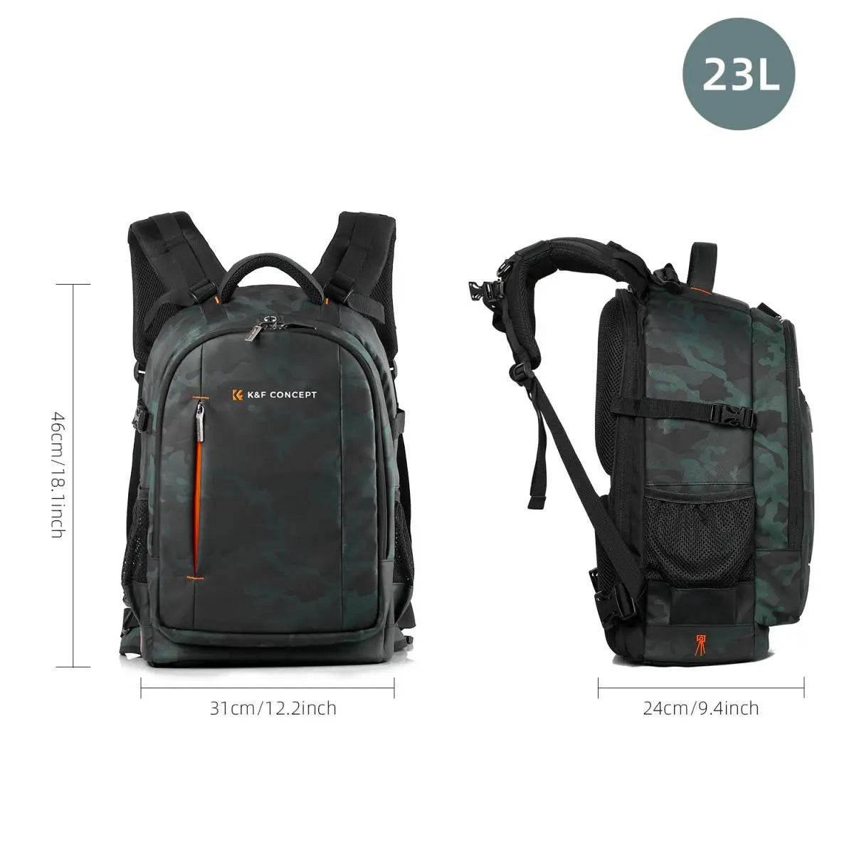 K&F Concept 23L Waterproof Camera Backpack K&F