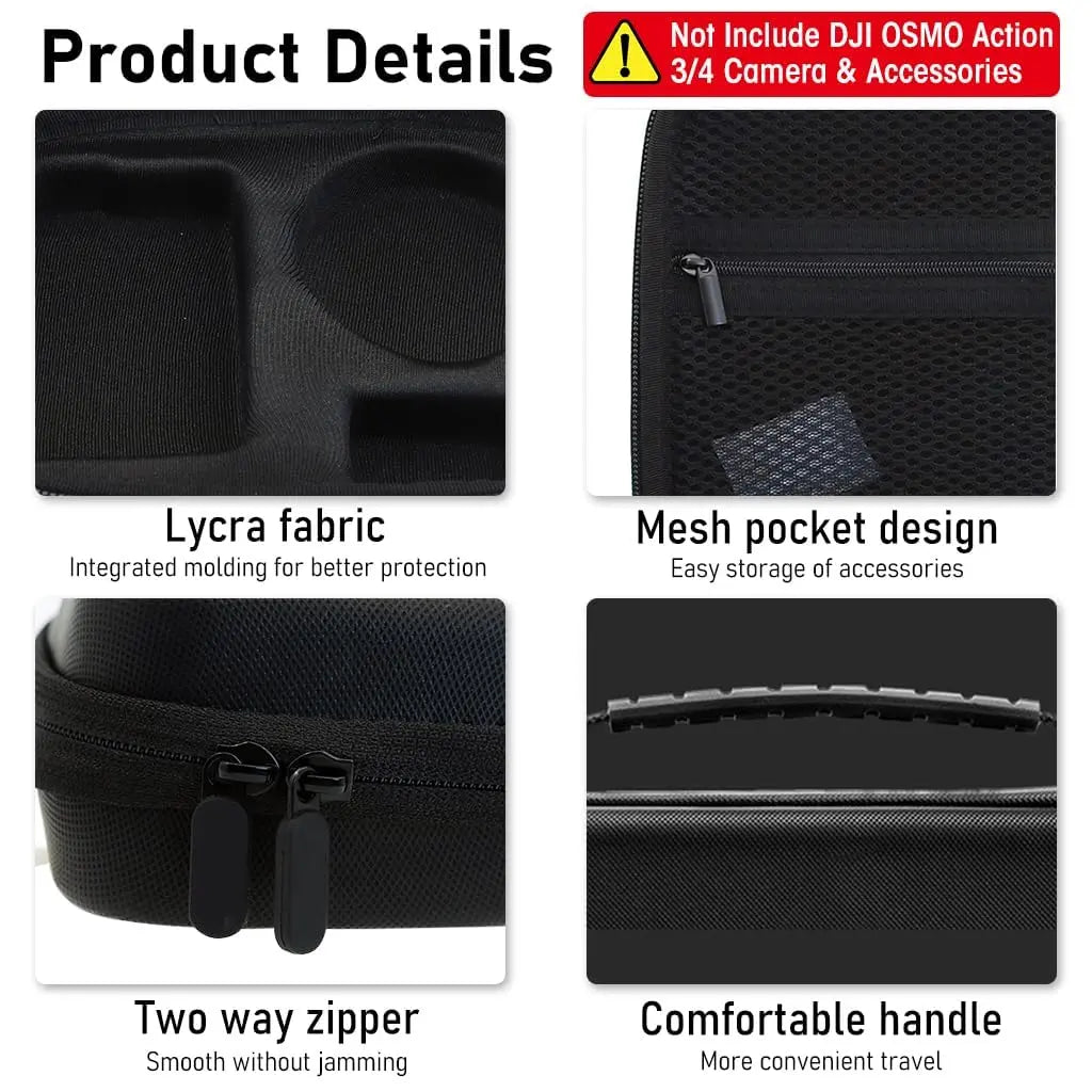 TEKTONIC Carrying Case for DJI Osmo Action 3 Action 4 Action 5 Pro Action 6 and Accessories TEKTONIC