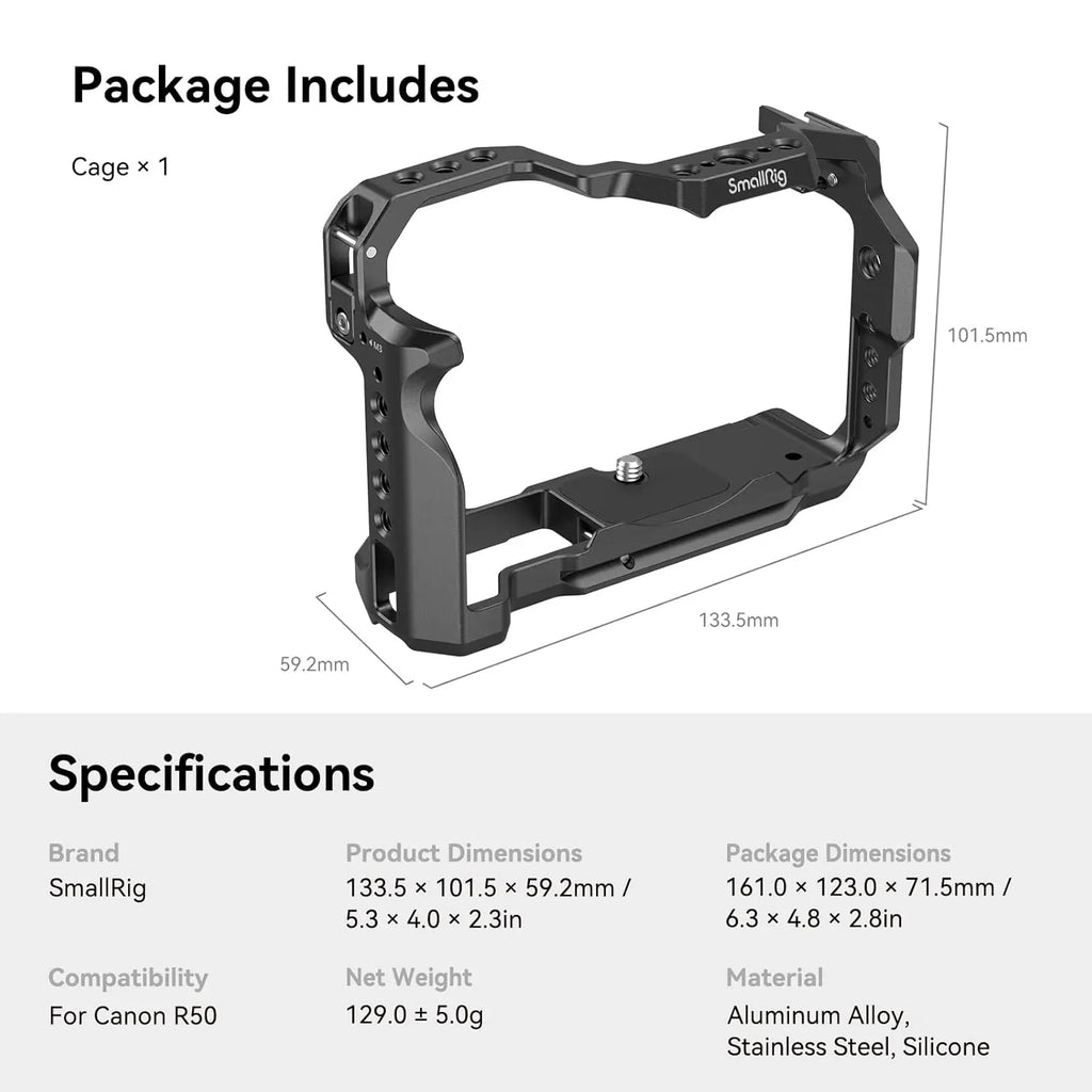 SmallRig Cage for Canon EOS R50 Camera Protection Rig 4214 SMALLRIG