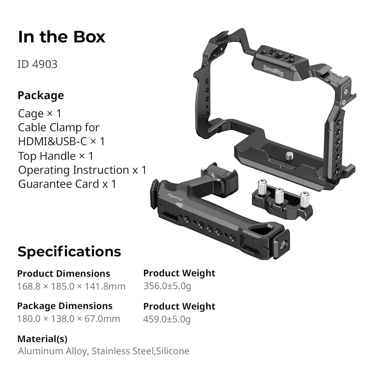 SmallRig S1R II Cage Kit for Panasonic LUMIX S1R II 4903 SMALLRIG