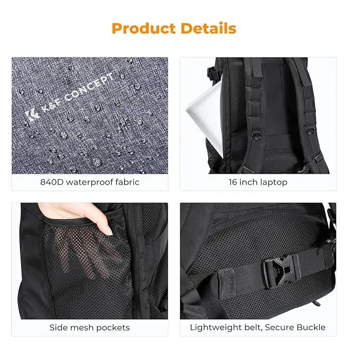 K and F Concept 25L Camera Backpack with Laptop Compartment K&F