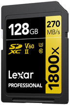 Lexar Professional 1800x 128GB SDXC UHS II V60 Memory Card Lexar