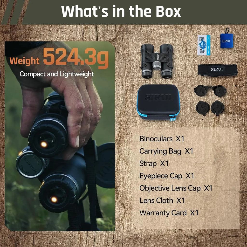 SPORTICH 10x42 HD Binoculars with ED Glass sirui