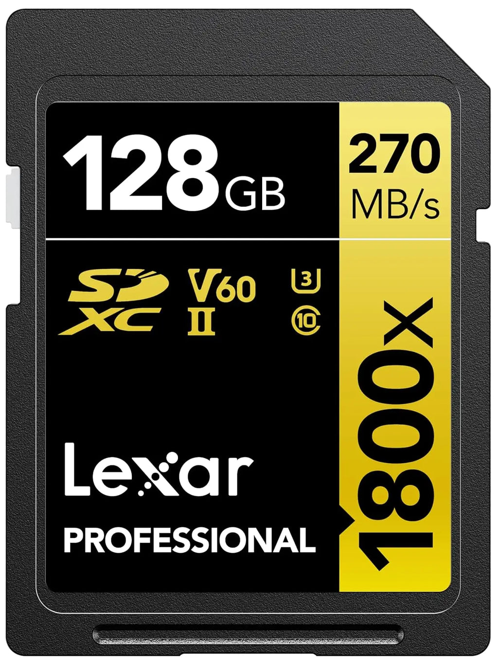 Lexar Professional 1800x 128GB SDXC UHS II V60 Memory Card Lexar