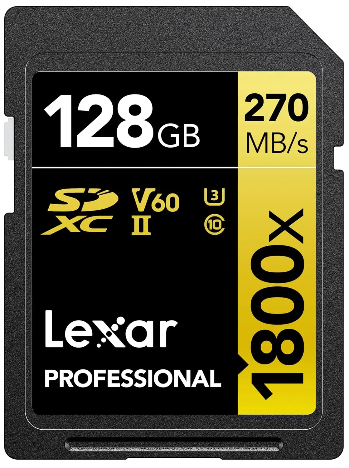 Lexar Professional 1800x 128GB SDXC UHS II V60 Memory Card Lexar