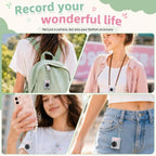 TEKTONIC 2K Thumb Keychain Mini Camera with Flip Screen