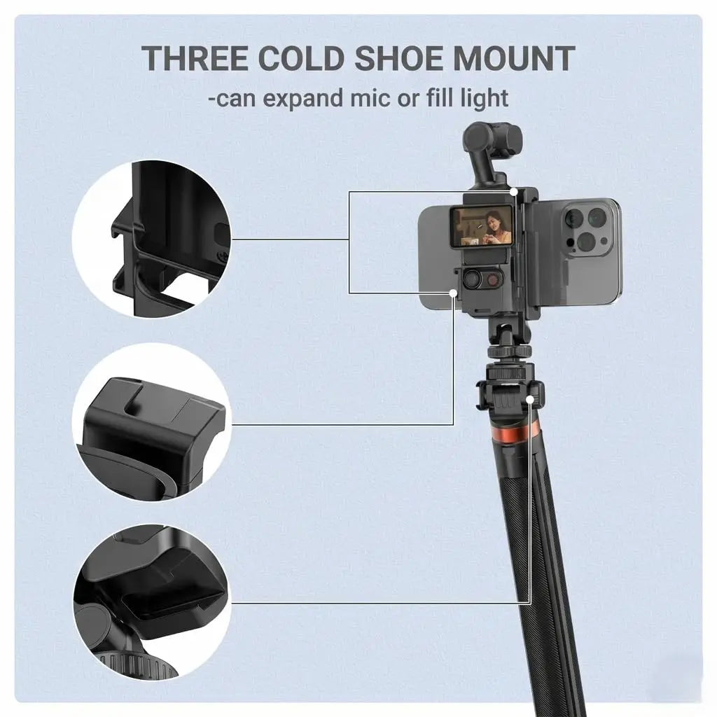 TEKTONIC Phone Holder Mount for DJI Pocket 3/4, Smartphone Clamp Adapter