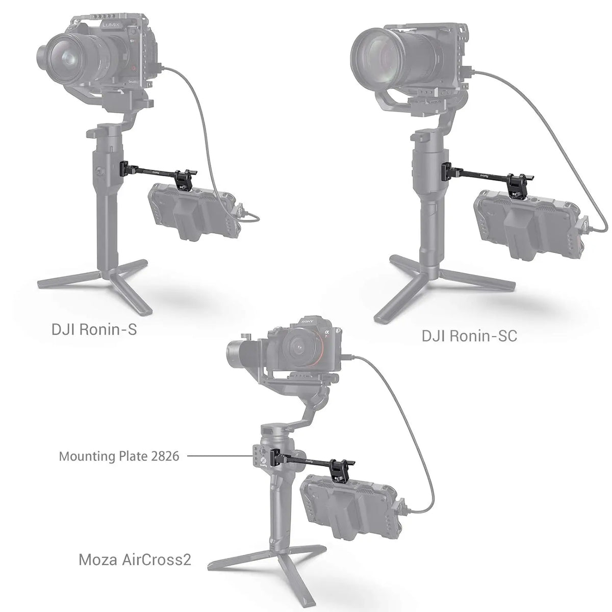 SmallRig Adjustable Camera Monitor Mount for Gimbals 2889 SMALLRIG