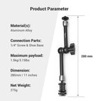 Smallrig Articulating Rosette Arm Max 11 Inches Long 1498B SMALLRIG