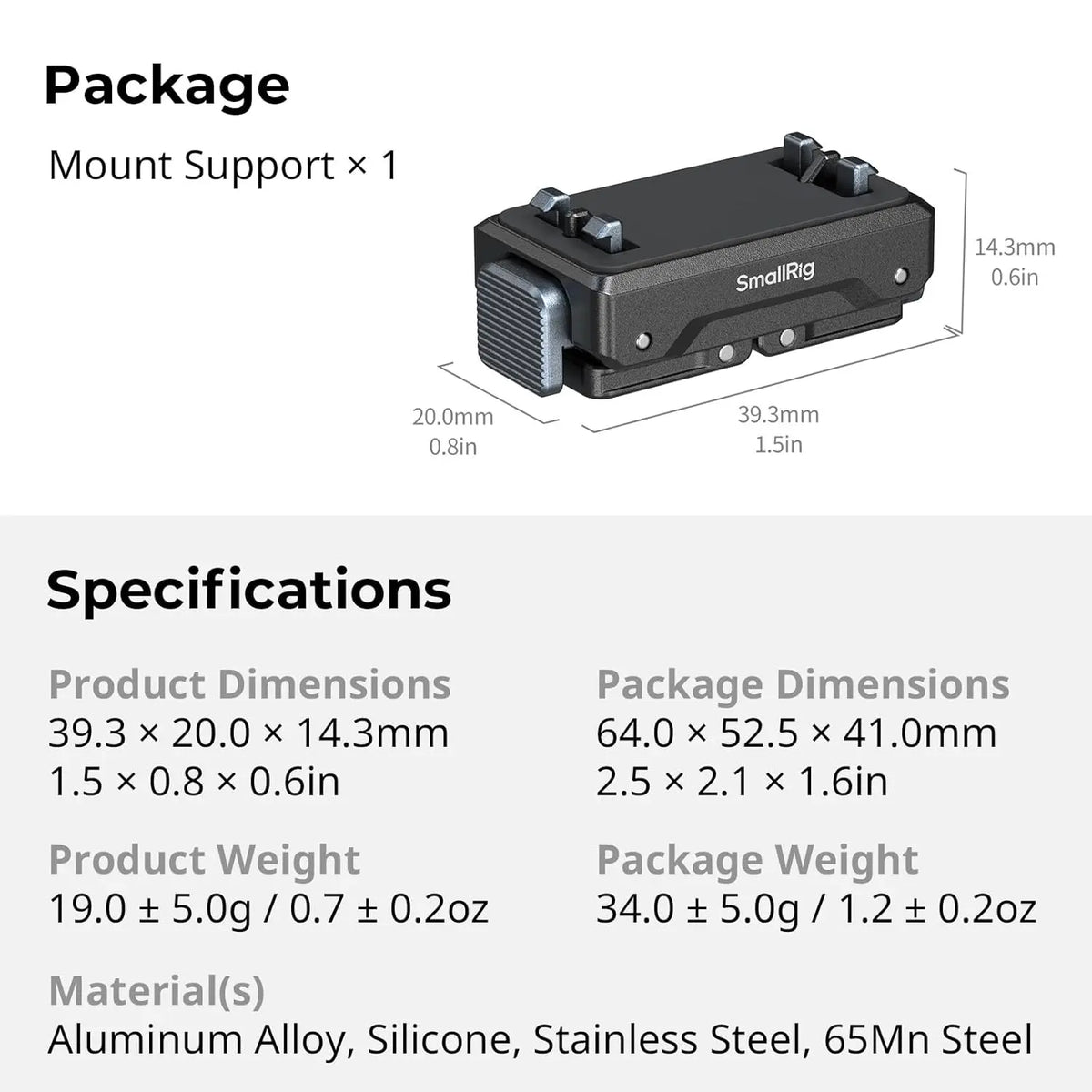 SmallRig Quick Release Mount Adapter 5814 SMALLRIG