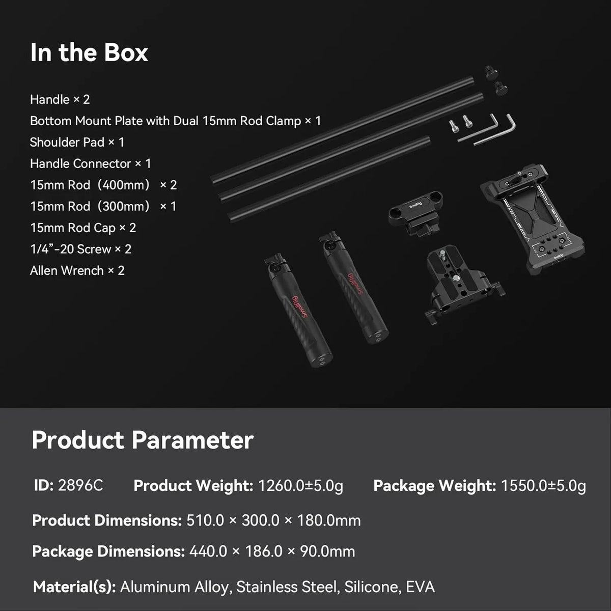 SmallRig Basic Shoulder Rig Kit 2896C SMALLRIG