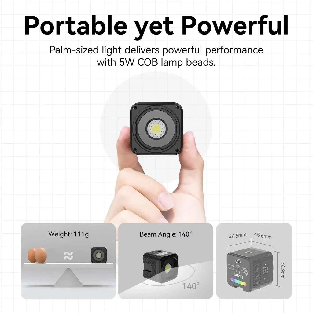 Ulanzi L3 RGB LED Waterproof Video Light Mini Magnetic Cube 2700K 7000K