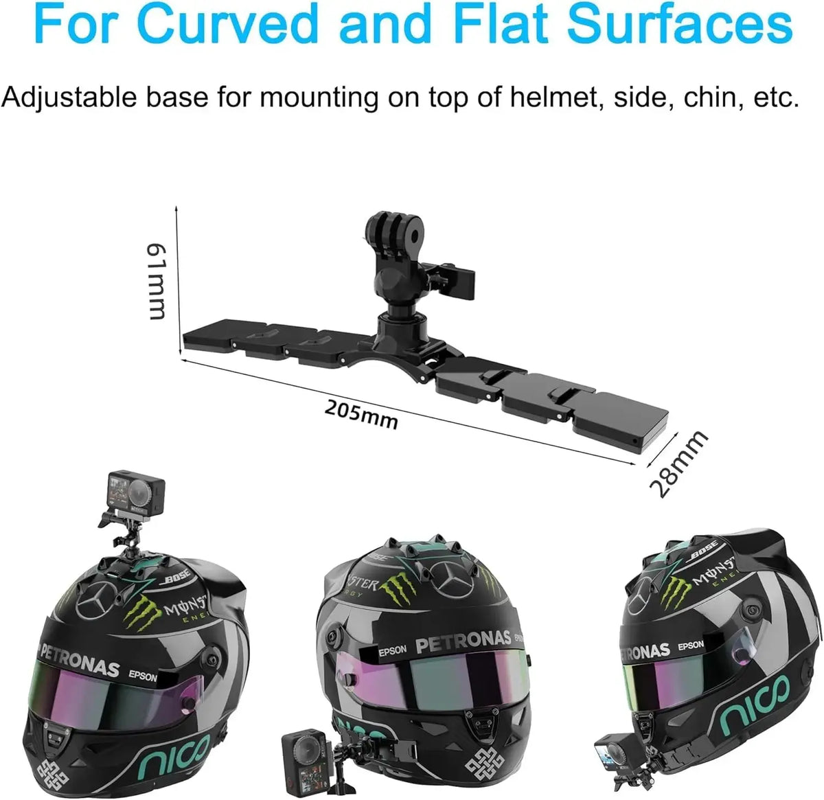 TEKTONIC Helmet Chin Mount for Action Camera Motorcycle Helmet Mount TEKTONIC