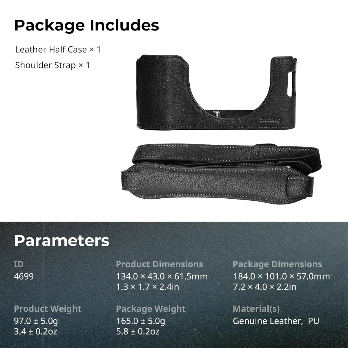 SmallRig X100VI Half Leather Case Kit with Shoulder Strap SR-4700 SMALLRIG