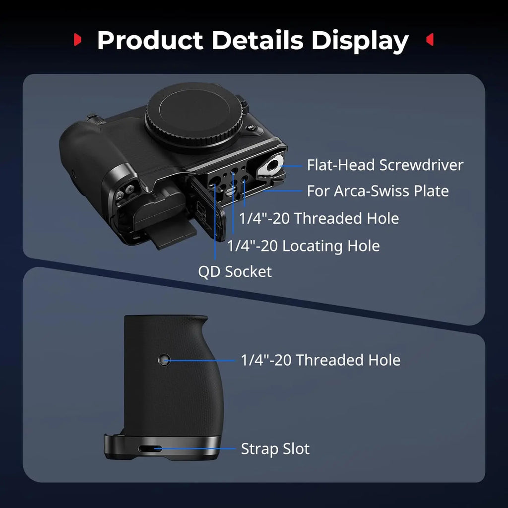 SmallRig L Shape Handle for Nikon ZR with Silicone Grip 5466 SMALLRIG