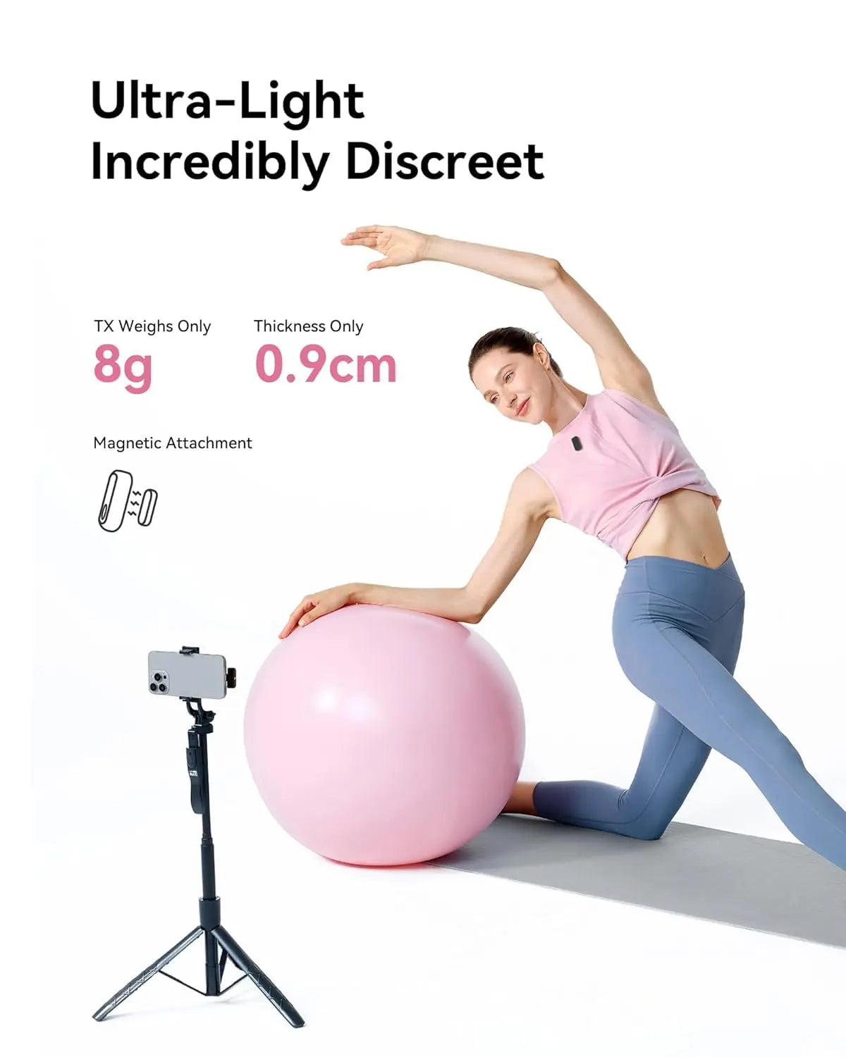 Hollyland LARK A1 Duo Wireless Magnetic Microphone for iPhone 15/16, iPad & Android Hollyland
