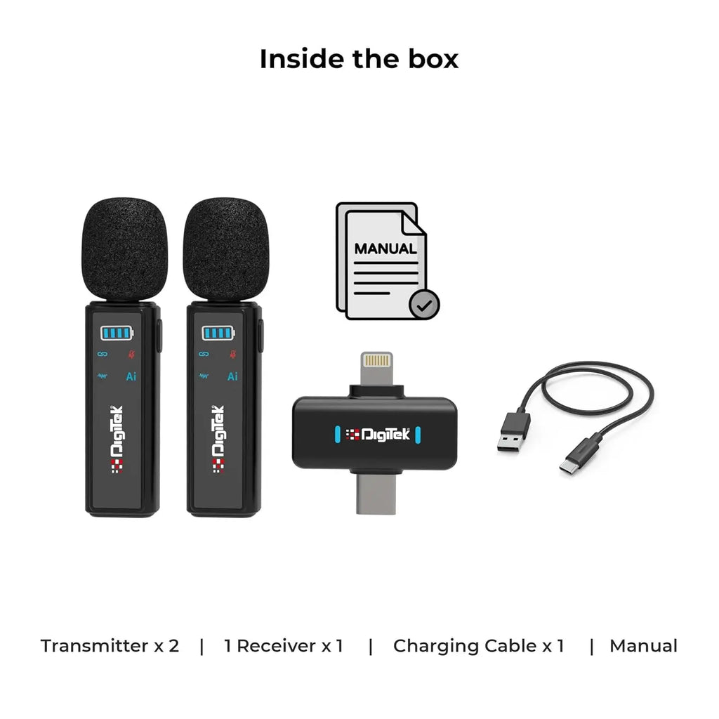 Digitek DMW 021 Wireless Clip On Microphone Digitek