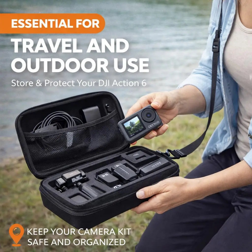TEKTONIC Carrying Case for DJI Osmo Action 3 Action 4 Action 5 Pro Action 6 and Accessories TEKTONIC