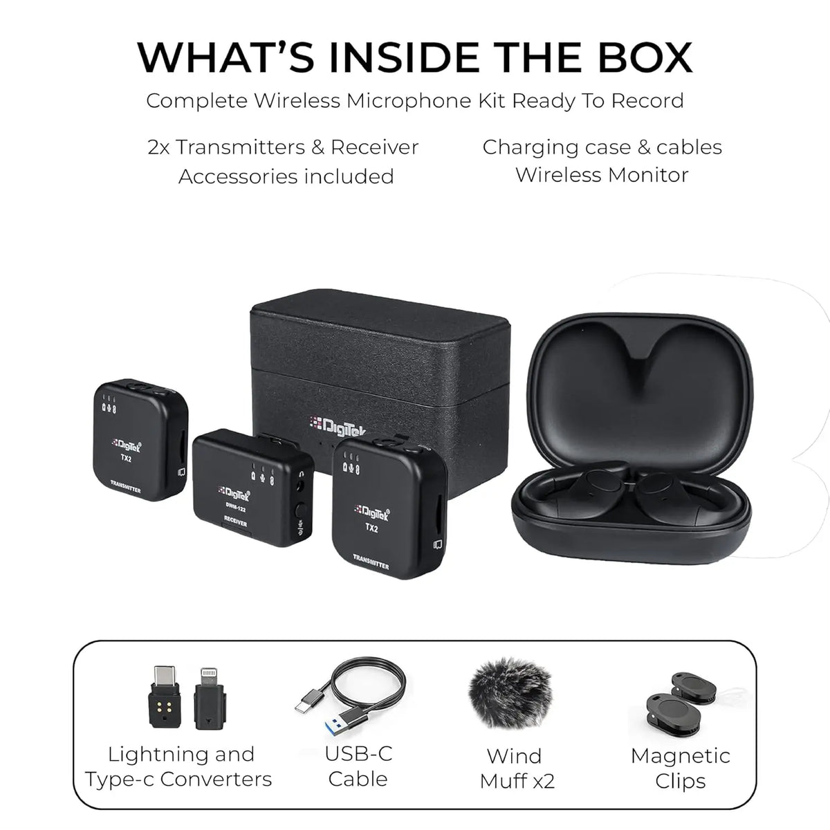 Digitek DWM 122 2 in 1 Wireless Microphone Digitek