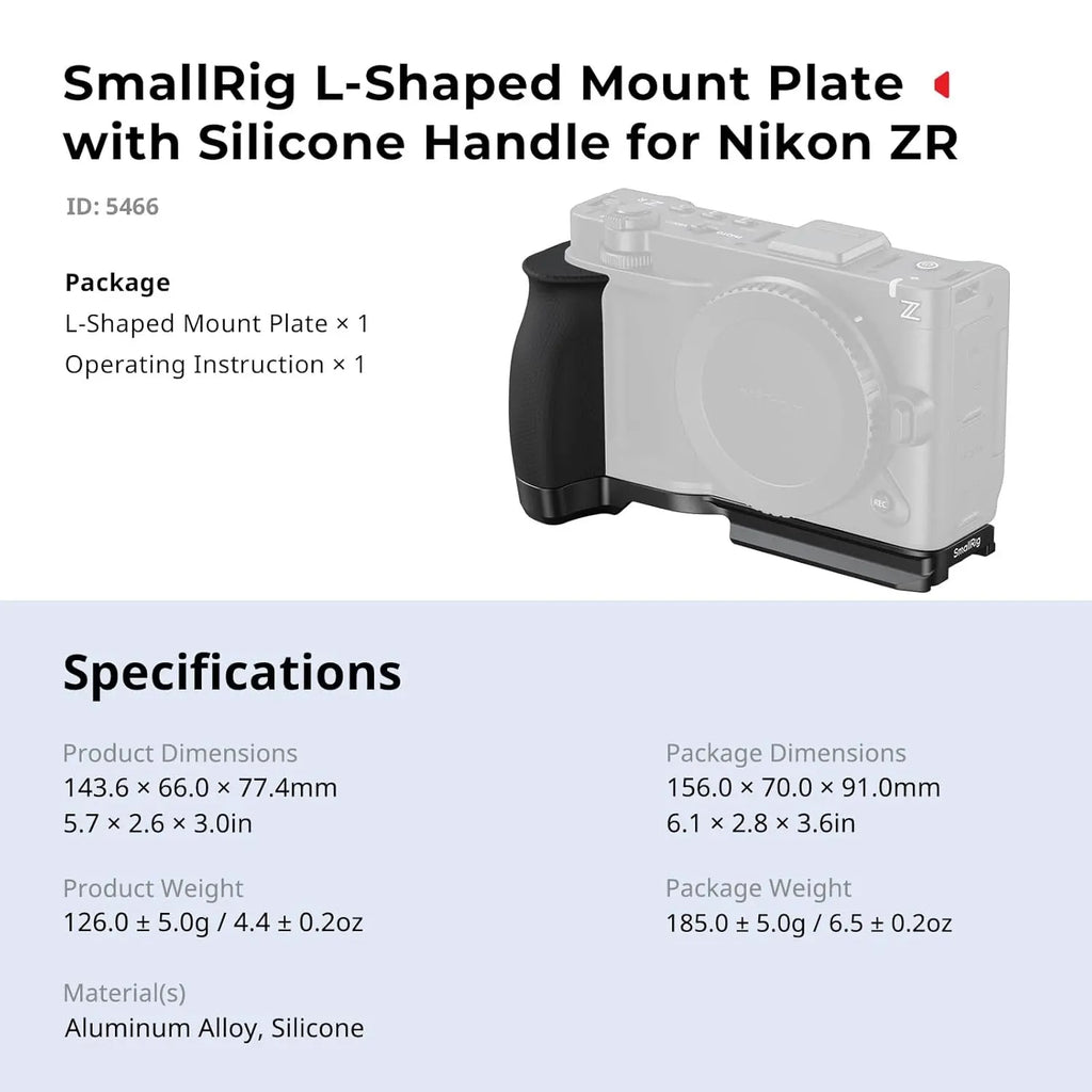 SmallRig L-Shape Handle for Nikon ZR 5466 SMALLRIG