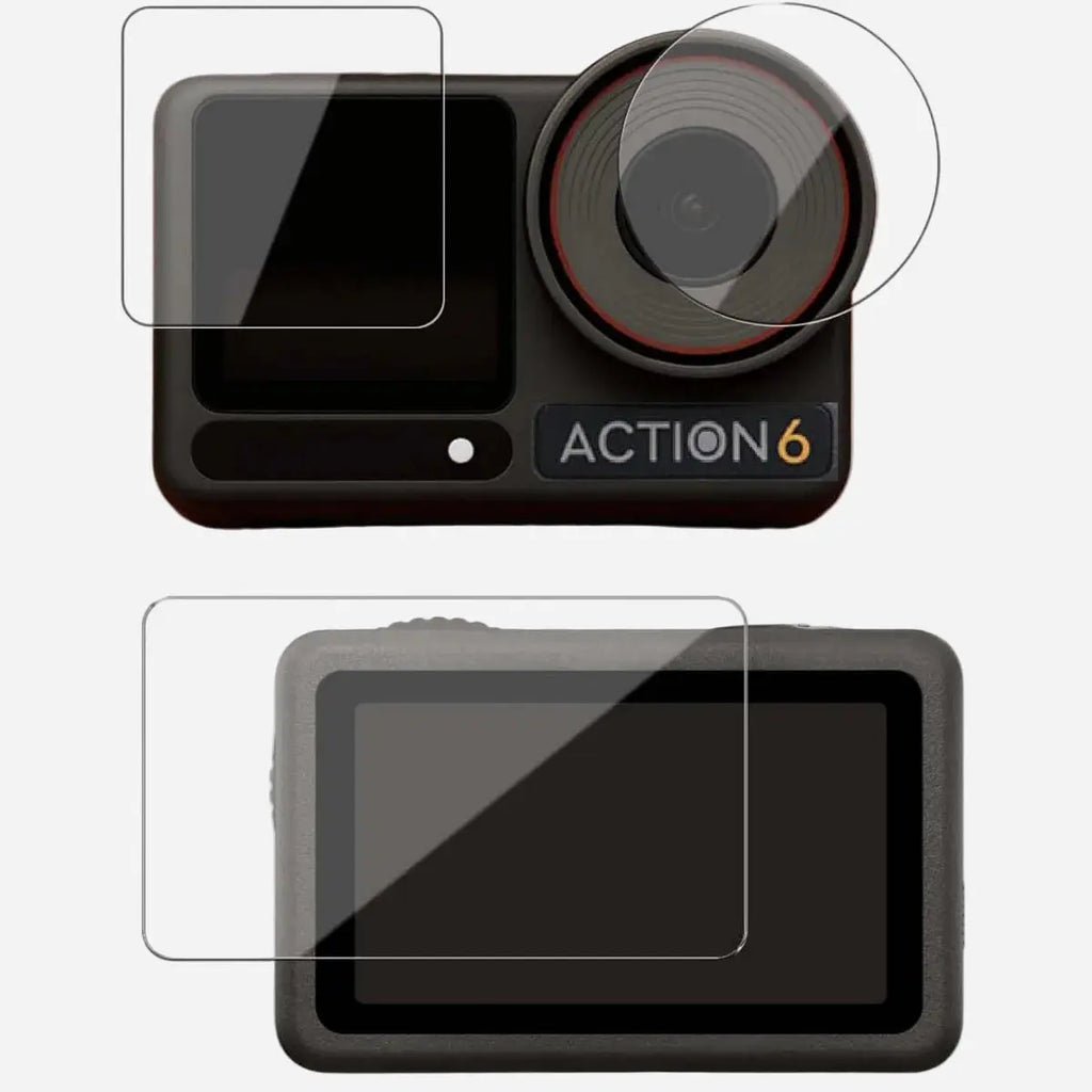 TEKTONIC Tempered Glass Screen Protector Compatible with DJI Osmo Action 6, 9H Hardness TEKTONIC