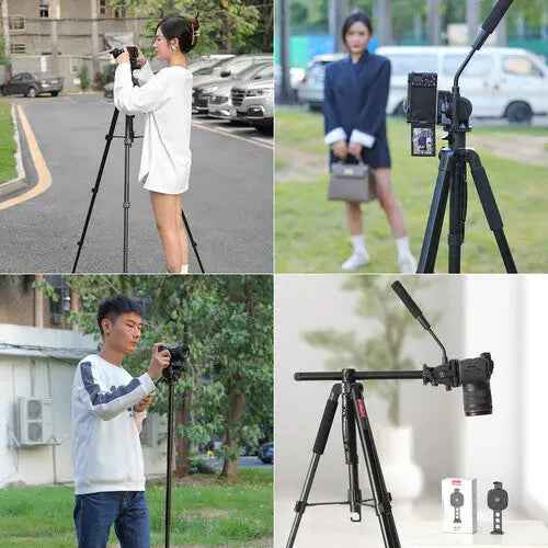 Ulanzi VT02 Heavy Duty Camera Video Tripod with Fluid Head for DSLR & Camcorder