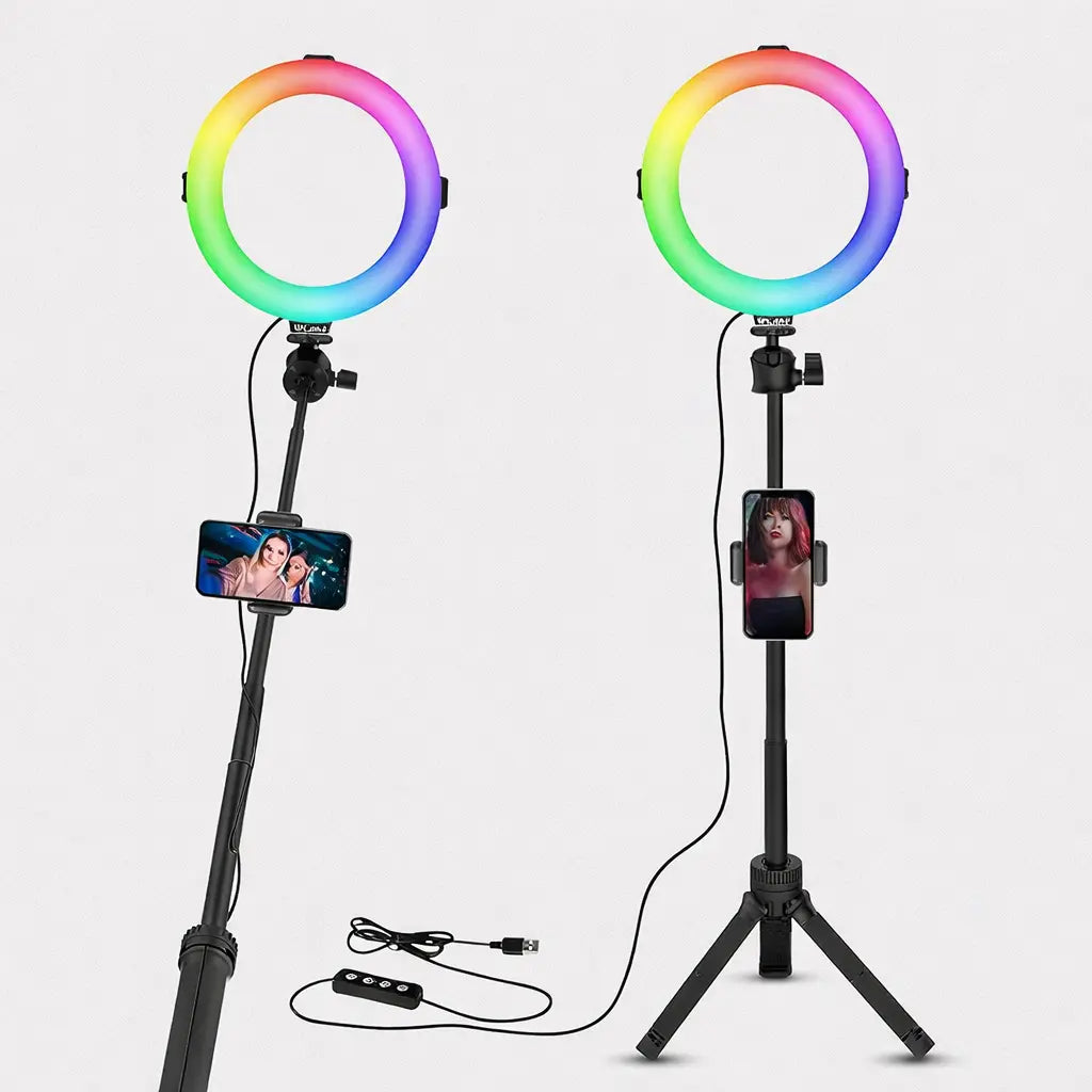 VIJIM K9 8 RGB Ring Light with Stand & Phone Holder Ulanzi