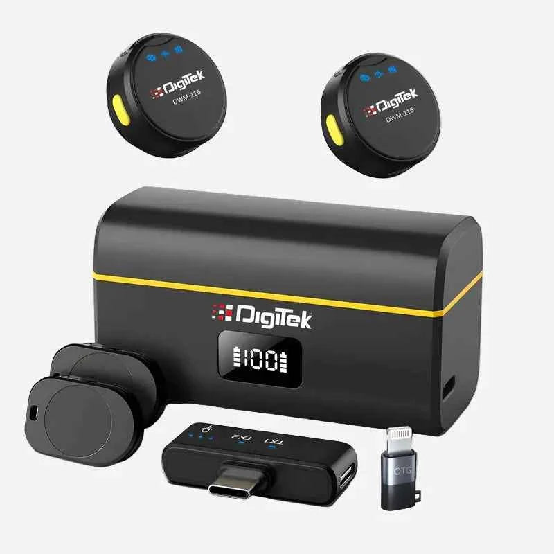 DIGITEK DWM-115 2-in-1 Wireless Lavalier Microphone System