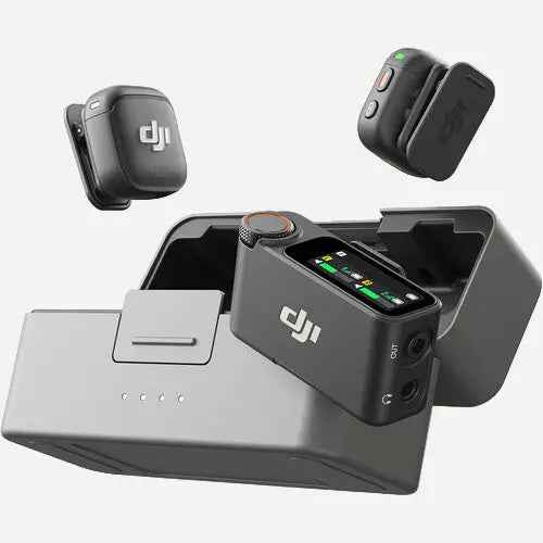 DJI Mic 3 (2 TX + 1 RX + Charging Case), Wireless Microphone for iPhone/Camera/Android, Ultralight, Adaptive Gain Control for Balanced Volume