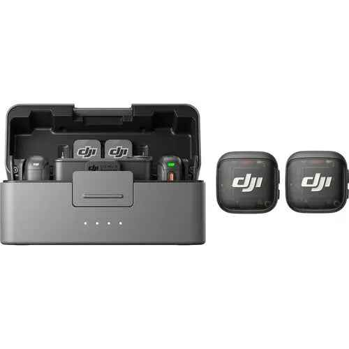DJI Mic 3 (2 TX + 1 RX + Charging Case), Wireless Microphone for iPhone/Camera/Android, Ultralight, Adaptive Gain Control for Balanced Volume