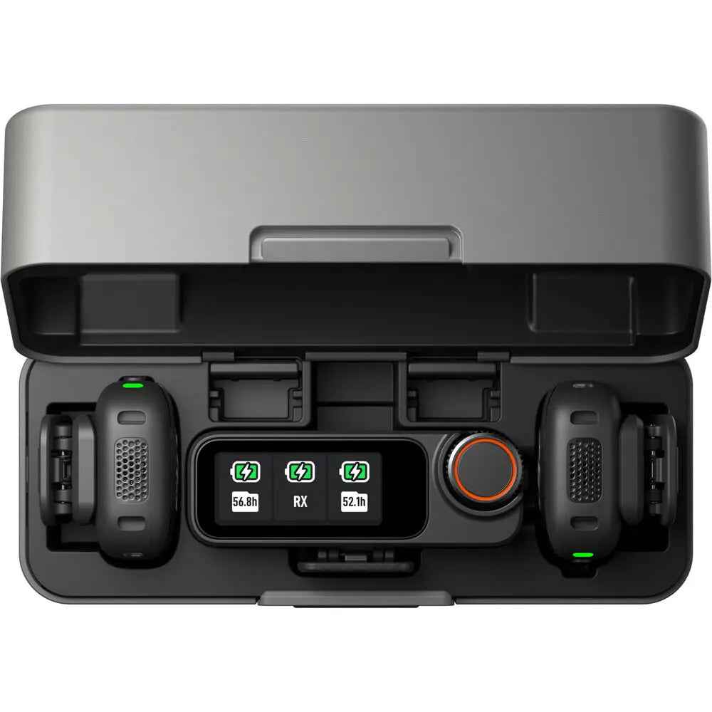 DJI Mic 3 (2 TX + 1 RX + Charging Case), Wireless Microphone for iPhone/Camera/Android, Ultralight, Adaptive Gain Control for Balanced Volume