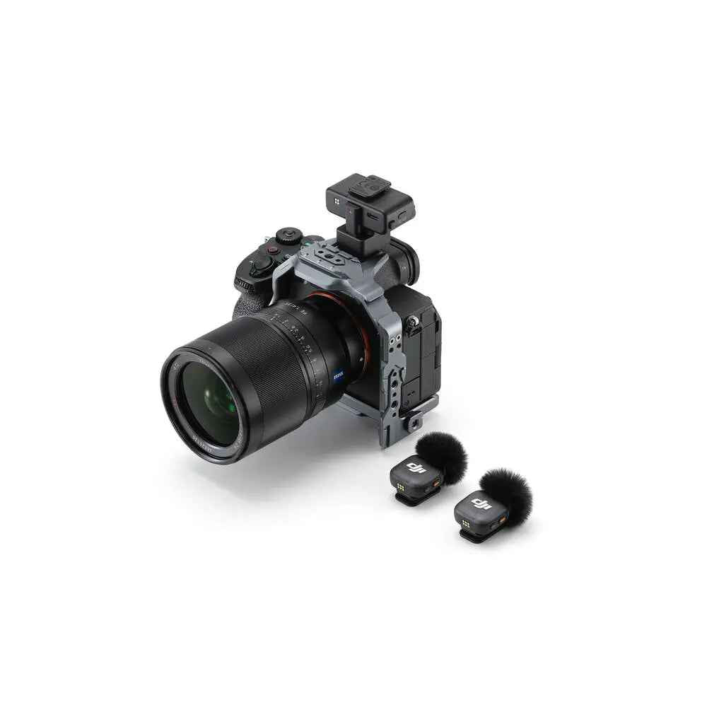 DJI Mic 3 (2 TX + 1 RX + Charging Case), Wireless Microphone for iPhone/Camera/Android, Ultralight, Adaptive Gain Control for Balanced Volume