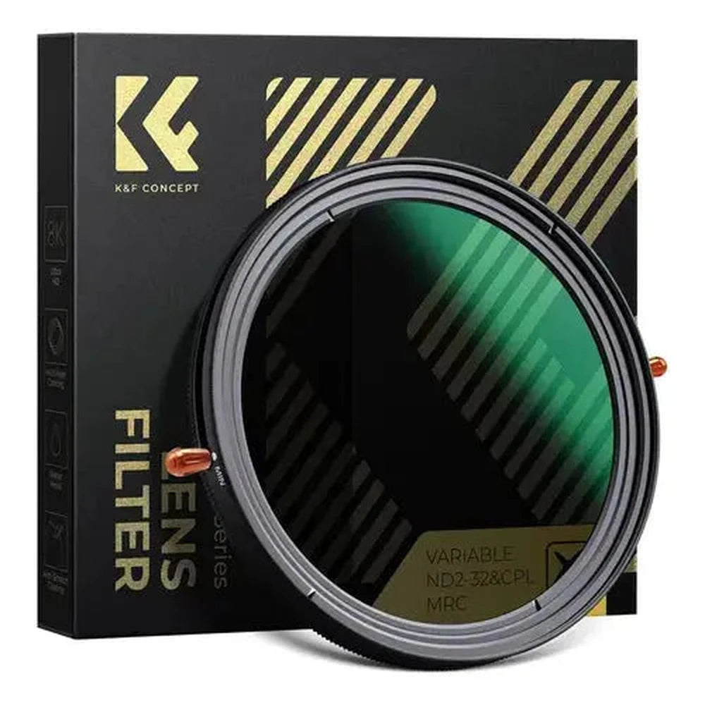 K&F Concept KF01.1086V2 72mm Nano-Xcel ND2-ND32 and CPL 2-in-1 filter