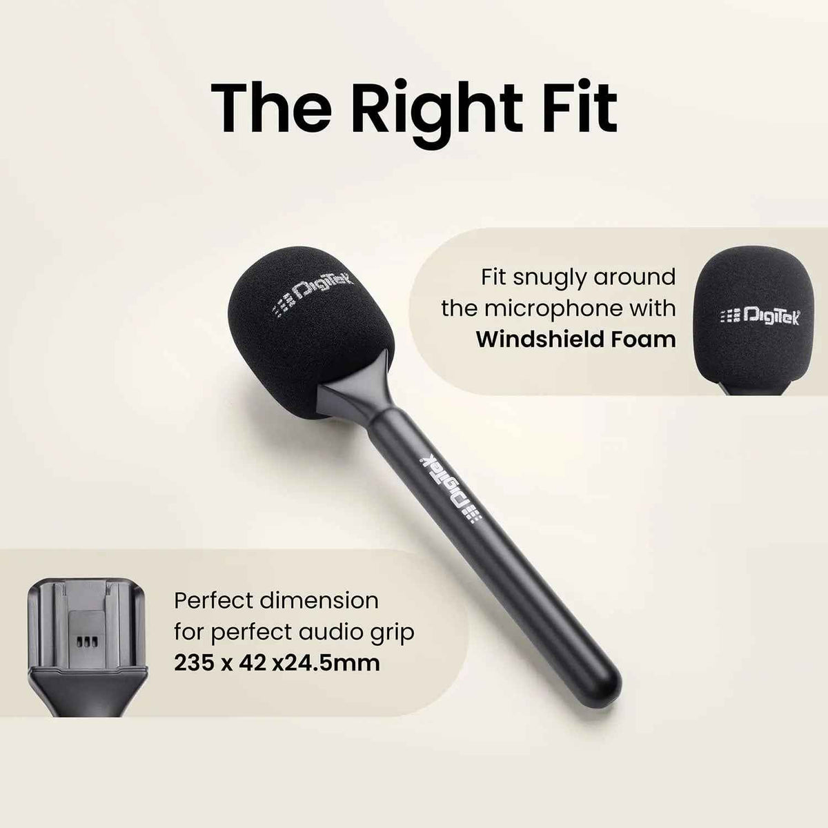 Digitek DHMA-101 Interview Microphone Stand & Mic Holder | Reporting & Media Use