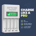ENVIE ECR31 Ultra-Fast AA & AAA Battery Charger ENVIE