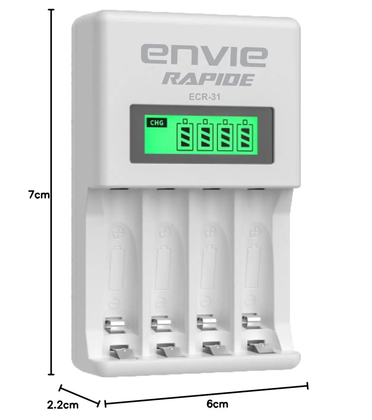 ENVIE ECR31 Ultra-Fast AA & AAA Battery Charger ENVIE