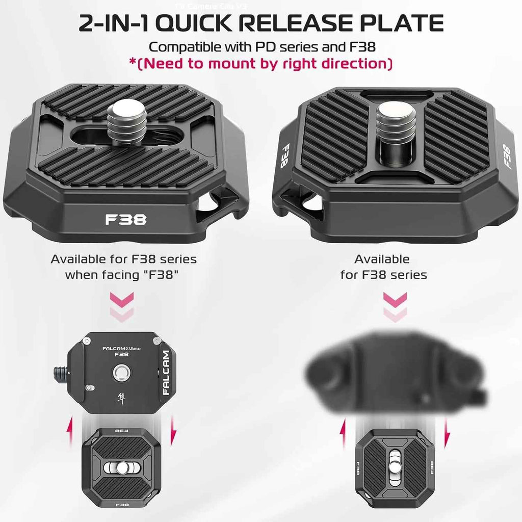 FALCAM F38 Quick Release Camera Plate for Clip V3