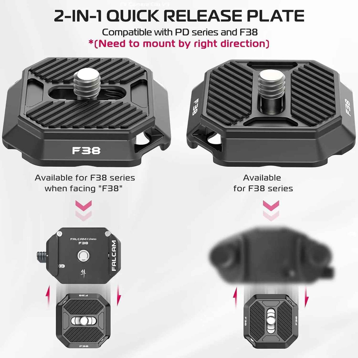 FALCAM F38 Quick Release Camera Plate for Clip V3