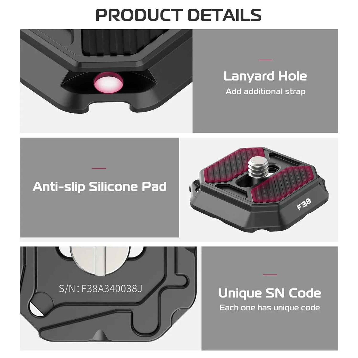 FALCAM F38 Quick Release Camera Plate for Clip V3