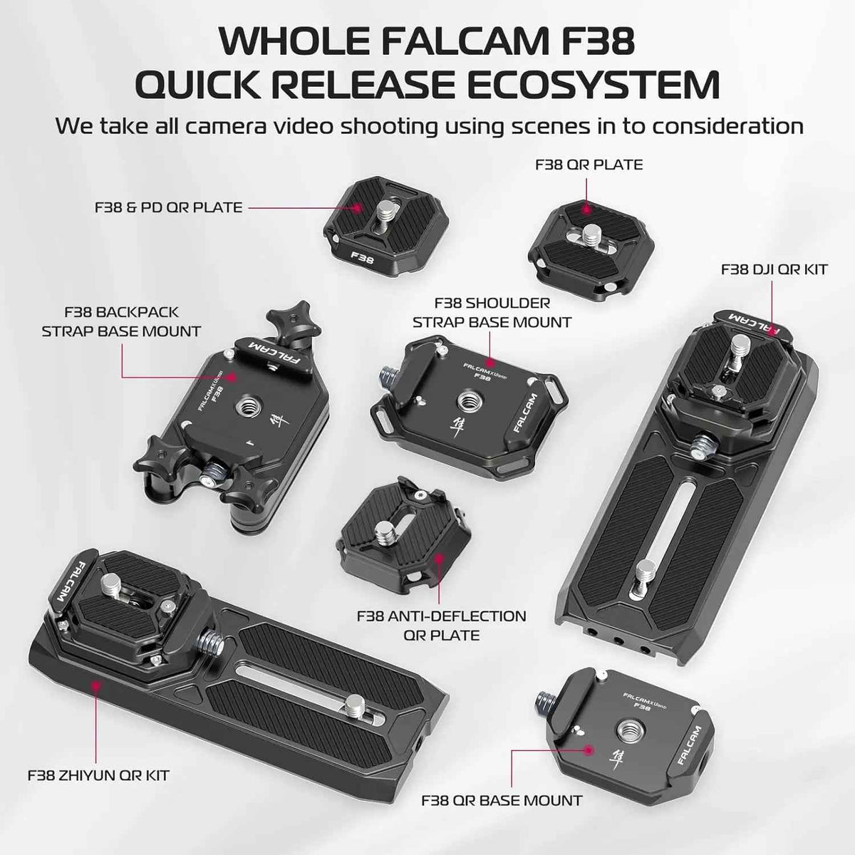 FALCAM F38 Quick Release Camera Plate for Clip V3