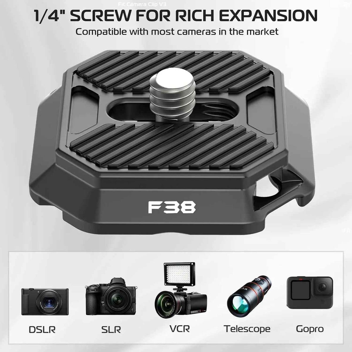 FALCAM F38 Quick Release Camera Plate for Clip V3