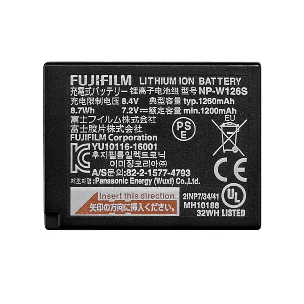 Fujifilm NP-W126 Lithium-Ion Camera Battery (Black) Fujifilm