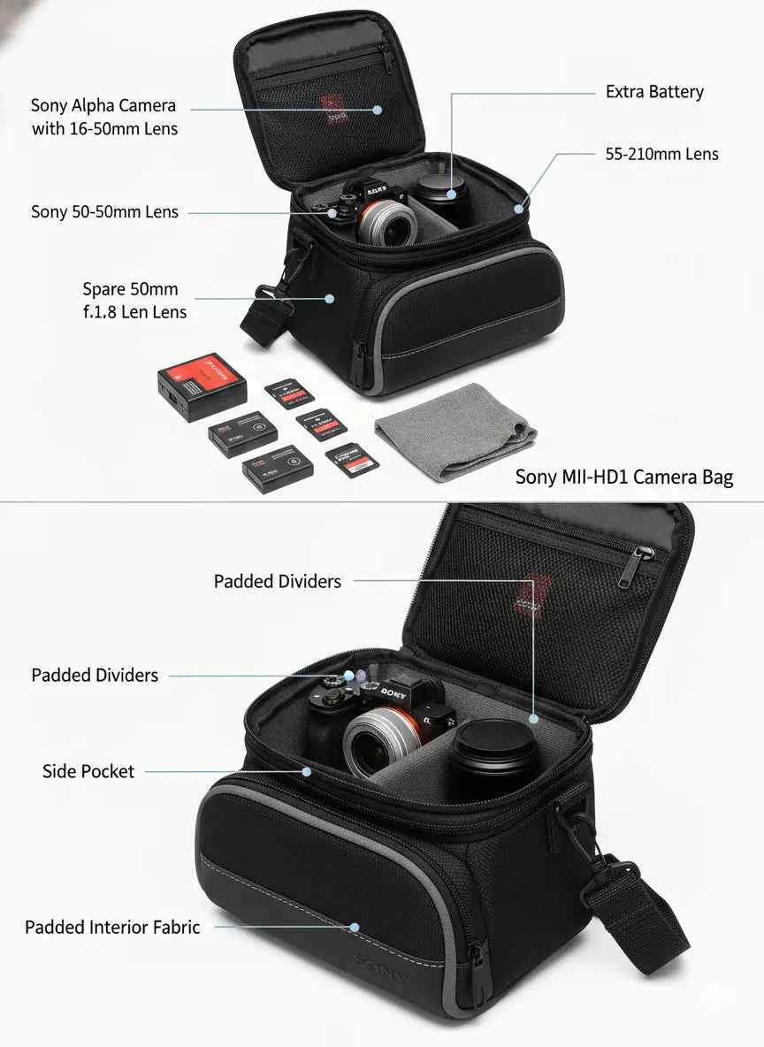 SONY MII-HD1 Premium Camera Carry Case For Sony Camera & DSLR