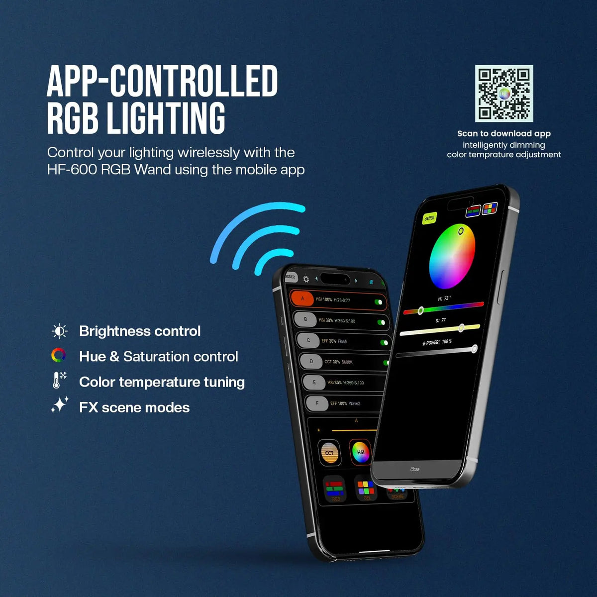 HIFFIN HF-600 25W RGB LED Light Stick HIFFIN