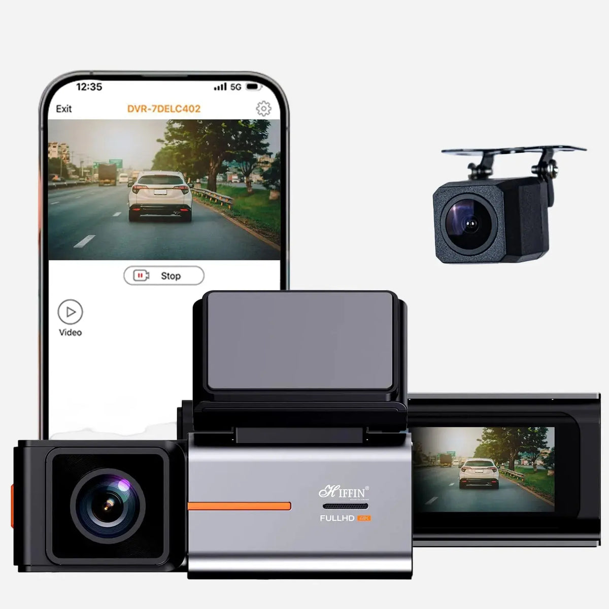 HIFFIN RoadCam X2 Dual Channel 4K Dashcam HIFFIN