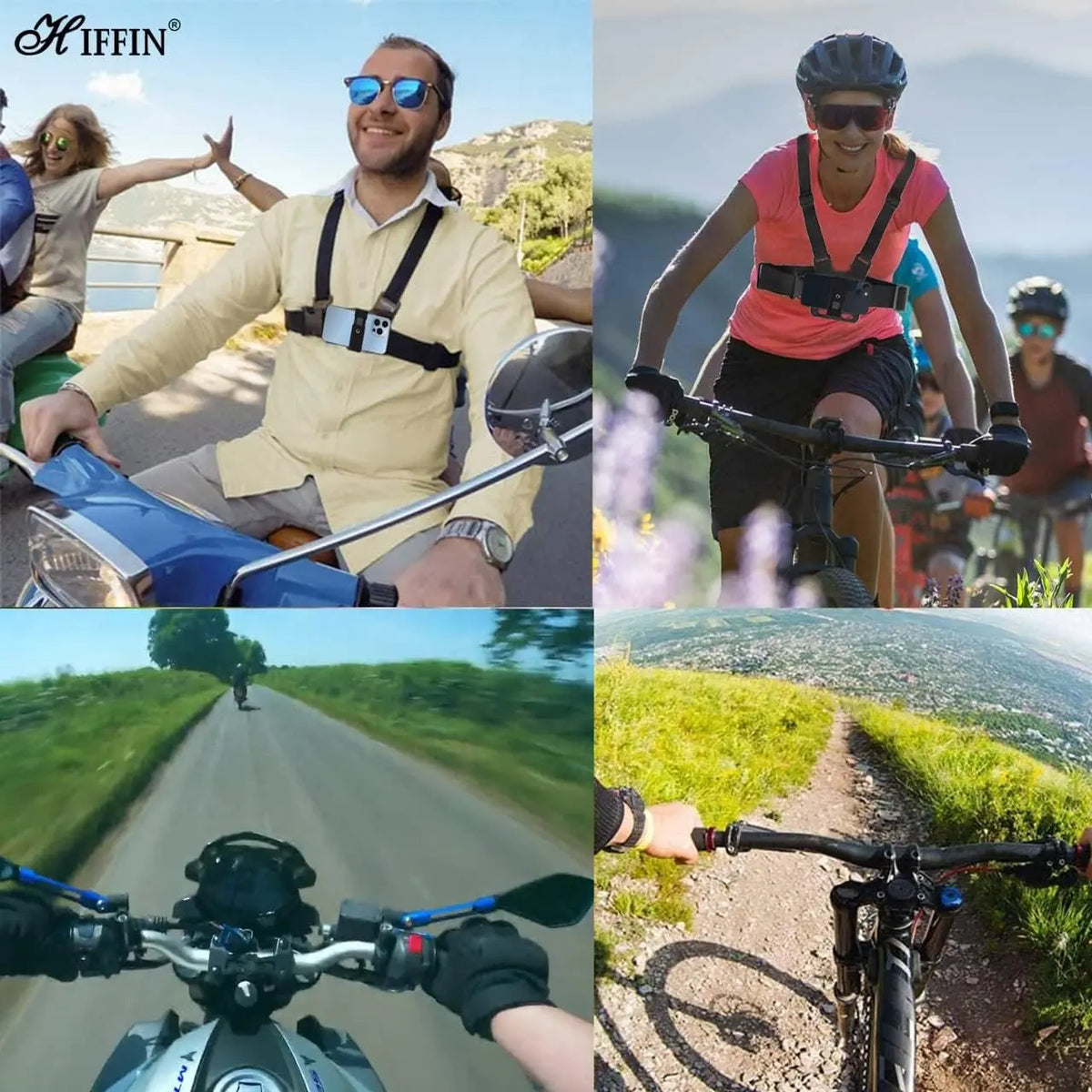 HIFFIN Adjustable Chest Mount Kit for Action Cameras HIFFIN