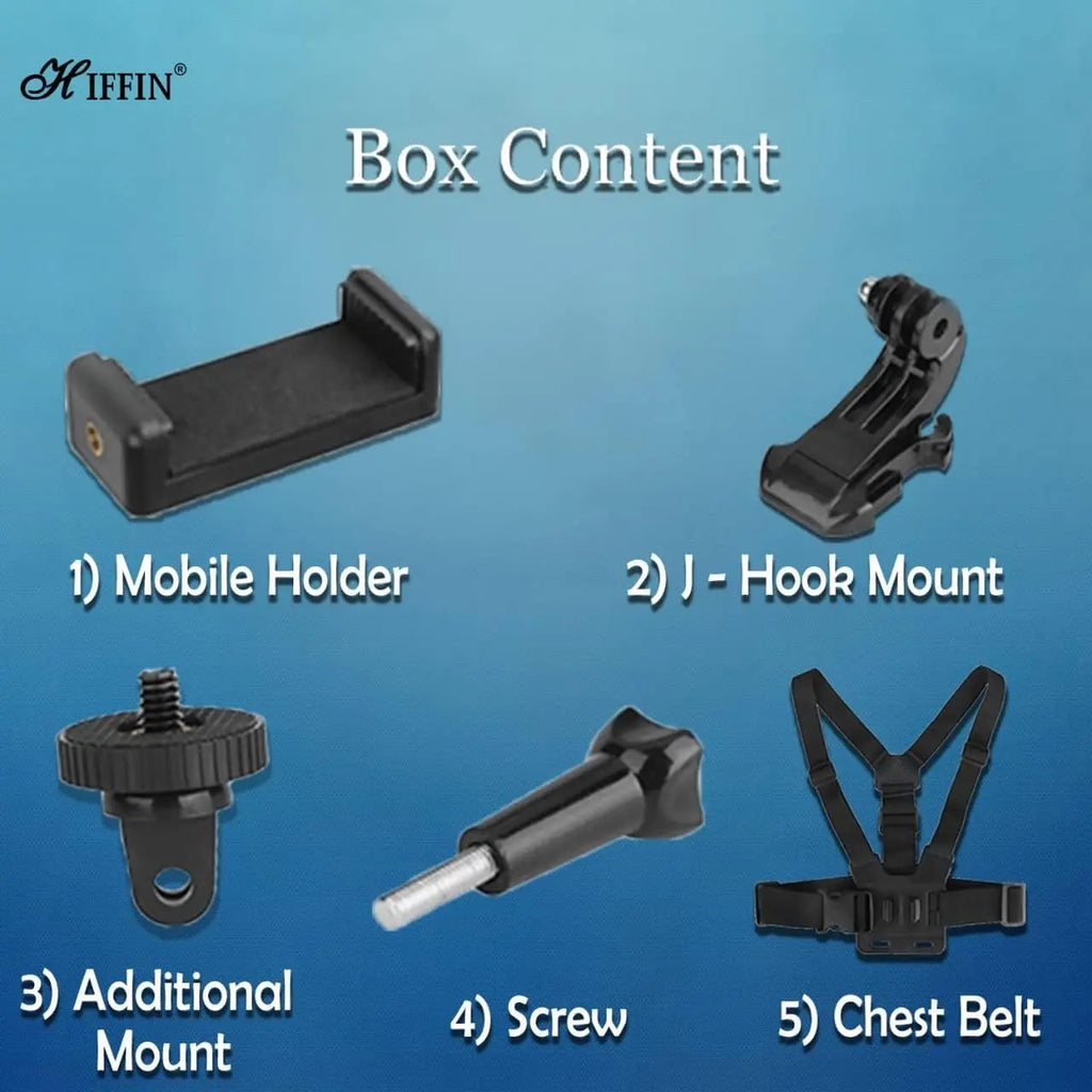 HIFFIN Adjustable Chest Mount Kit for Action Cameras HIFFIN