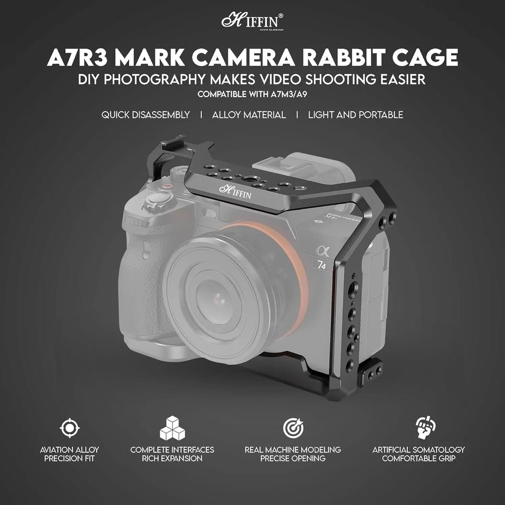 HIFFIN A7R3 Metal Camera Cage for Sony A7 Series HIFFIN