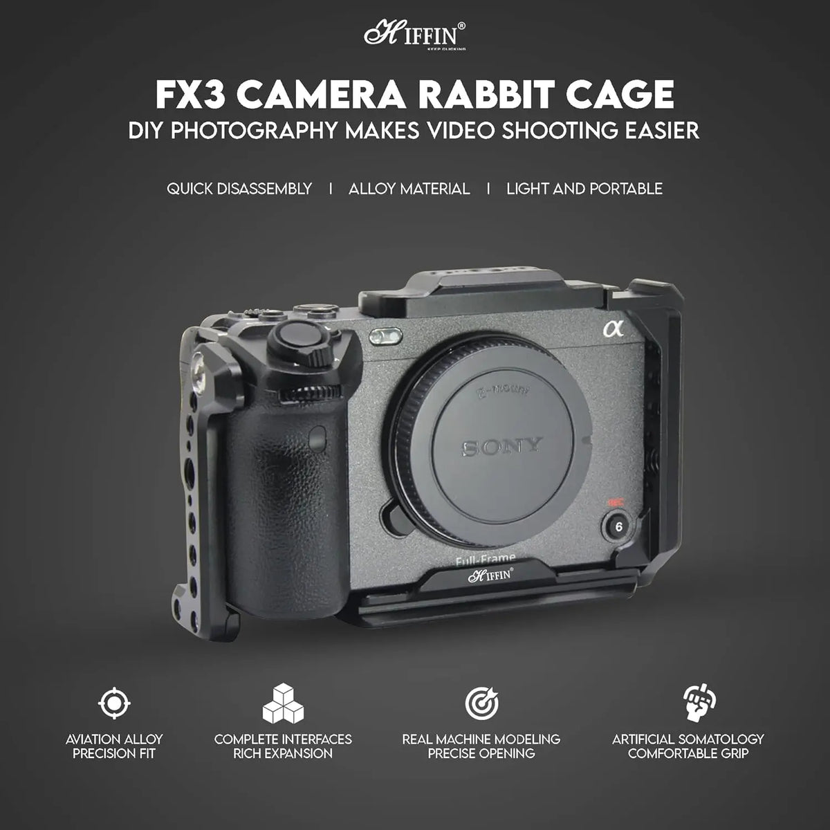 HIFFIN FX30 Metal Cage for Sony FX30 / FX3 HIFFIN