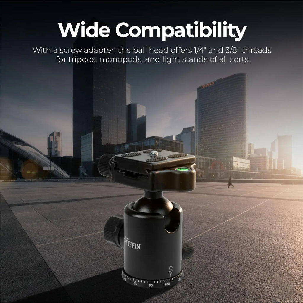 HIFFIN 360 Metal Ball Head with Quick Release Plate HIFFIN